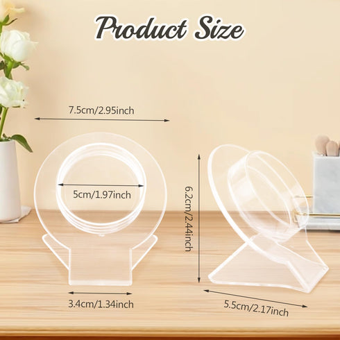 12 Pcs Acrylic Bracelet Displays Stands Clear Jewelry Display Holder Bangle Organizer Rack Bracelet Storage Showcase for Home Store...