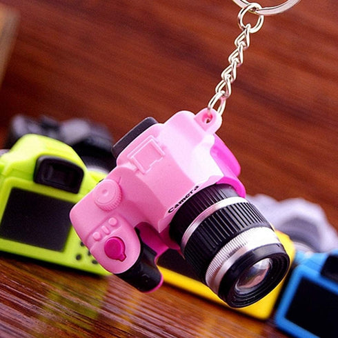 Camera Keychain with Sound, Key Ring Decor Bag Wallet Pendant, Mini Camera Design Keychain Cute Novelty Ring Child Toy Kids Key Chain Pendant Crea...