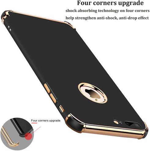 Compatible for iPhone 8 Plus Case, Ultra Slim Flexible Elegant Matte Cover Case Compatible for iPhone 8 Plus (Black)...