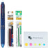 Pilot Frixion Ball 4 Click Retractable 4 Color Gel Ink Erasable Multi Pen 0.38mm / Blue Black Body & Each 4 Color Refills (Black, Blue, Red, Green...