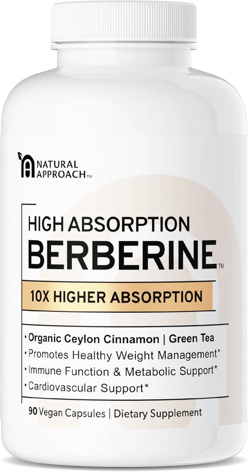 High Absorption Berberine Phytosome - 10X More Bioavailable | Weight Management & Metabolic Support for Women & Men | Ceylon Cinnamon + Green Tea ...