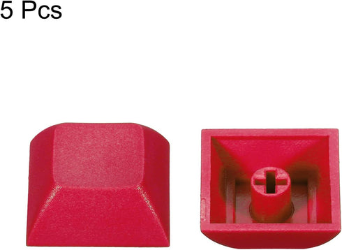 PATIKIL 1U Blank Keycaps, 5 Pack Universal PBT Keyboard Replacement Accessories for MX Mechanical Keyboard, Red...