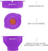 Collapsible Silicone Microwave Hot Air Popcorn Popper Bowl With Lid and Handles (Purple)...