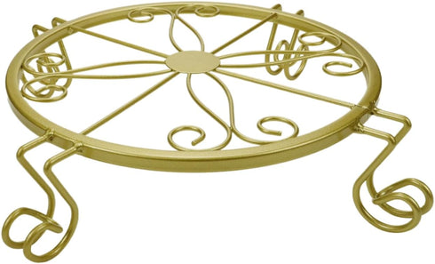 Gold Original Patented Plant Stands for Flower Pot,Round Wrought Iron Flower Planter Pot Stand, Corner Gardening Pumpkin Stand...