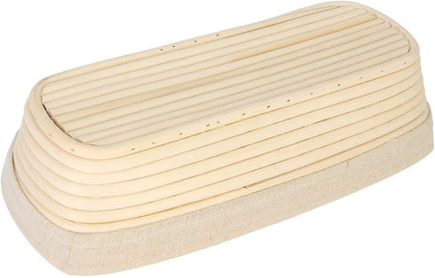 12 inch Oblong Oval Banneton Bread Proofing Basket, Brotform Bread Dough Proofing Rattan Basket +Liner Combo Set...