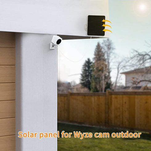 6W Solar Panel for Outdoor Security Camera,Compatible with Rechargeable Battery Powered Surveillance Camera, Micro USB Solar Panel for Wyze cam Ou...
