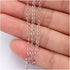33FT Stainless Steel Jewelry Chains Silver Extender Chains Twisted Cable Chains Link Bulk for Jewelry Makings...