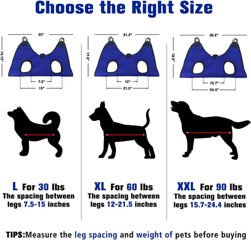 Dog Grooming Hammock Grooming Harness for Small Dogs Pet Grooming Hammock with Nail Clippers/Nail File/Comb Breathable Dog Nail Harness Hanging fo...