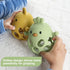Baby Sensory 4-Piece Toy Set: Hollow Hand-Gripping Chicken Teether, Teething Mitten, Rattle Ball, and Anti-Drop Toy Strap (Green/Mango)...