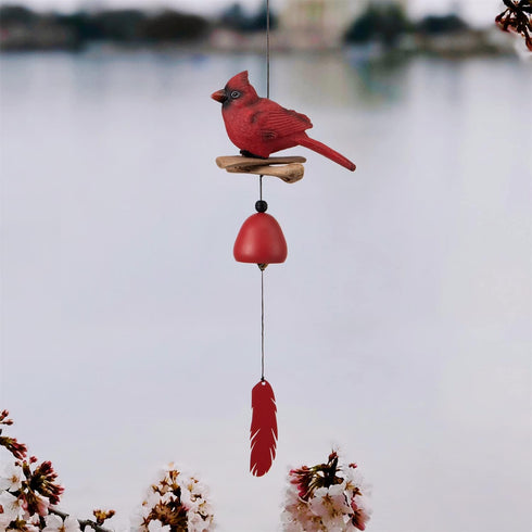Cardinal Bird Wind Chime, Cardinal Gifts for Glory Mother’s Love Gift, Bird Bell Chimes for Garden Backyard Church Hanging Decor, Red...