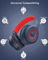 Wired Headphones with Microphone, K16 On-Ear Headphones for Kids with 3.5MM Jack, Foldable Stereo Bass Headphones for Teens School Amazon Kindle, ...