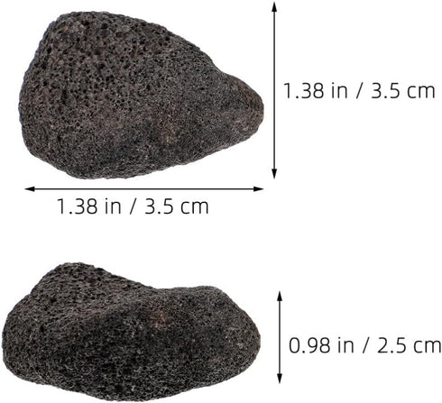 INOOMP Aquarium Lava Rocks, 1 Set of Black Volcanic Rocks Natural Lava Pebbles Stones Planter Natural Stones for Fireplaces Fire Pits Plants Culti...
