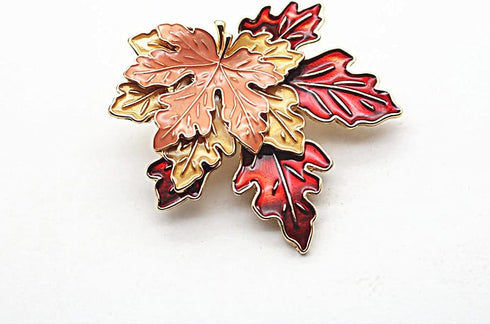 Metal Maple Leaf Fashion Brooch Retro Oil Lapel Pins Thanksgiving Brooch Pin Autumn Fall Leaves Gift Decoration Jewelry Accessory...