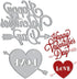 Valentine Love Heart Metal Cutting Dies, Words Die Cuts with Sentiment for Card Making Valentine's Day DIY Scrapbooking and Photo Album Card Craft...