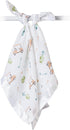 lulujo Baby Security Lovie Blankets| Unisex Softest Breathable Cotton Muslin Security Blanket with Silky Satin Trim| Neutral Comforting Blanket fo...