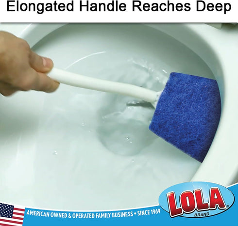 Lola Products Ring Remover Bath & Bowl Scrub | Crescent Shaped Gentle Scrubbing Pad | Eco-friendly & Non-Scratch | Angled Head With Elongated Hand...