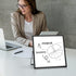 Desktop WhiteBoard 10” X 10”, Magnetic Double-Sided Mini Dry Eraser White Board Easel, 360° Reversible to Do List Notepad, Portable Tabletop Memo ...