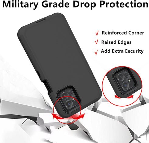 for Motorola Moto G Power 5G 2023 Case, Defender Case Heavy Duty Shockproof Dustproof 3 in 1 Rugged Protective Phone Cover for Moto G Power 5G 202...