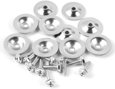 Xislet 20Pcs Set UTV Skid Plate Washers and Bolt Kits Compatible with Polaris General Ranger RZR 500 570 700 800 900 1000 Turbo Skid Plate Fastene...