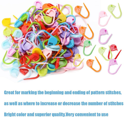500 Pieces Colorful Knitting Markers Crochet Clips, Knitting Crochet Stitch Markers, Stitch Counter Needle Clips for Knitting DIY Craft Plastic Sa...