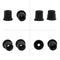 FENCE & DECK RITE Baluster connectors for ¾” OD Metal balusters. Black Polypropylene. (50)...