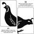 NUOBESTY 4PCS Quail Garden Decorative Statues Metal Quail Garden Stakes Animals Bird Outdoor Decoration for Lawns...