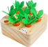 Wooden Toys for 1 2 3 Year Old Baby Boys and Girls, Montessori Toy Carrot Harvest Game Shape & Sorting Matching Puzzle, Educational Developmental ...