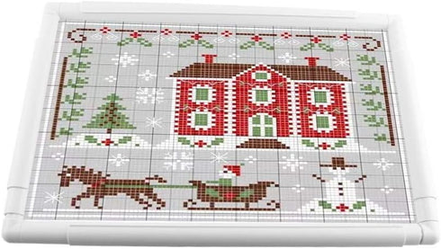 Rectangle Plastic Clip Frame for Embroidery Cross Stitch Quilting Needlepoint Tool(43.1 x 43.1cm)...