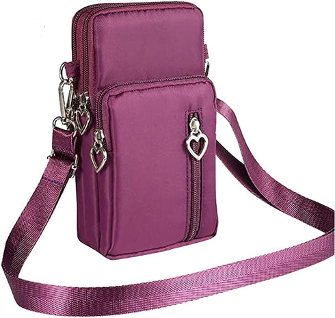 Travel Cell Phone Purse Bag for iPhone 15 14 13 12 11 Pro Max Galaxy A15 A14 A13 S24 Purple...