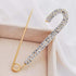 Women Crystal Big Safety Pin Jewelry Brooch Knit Scarf Lapel or Collar Brooch Pin...