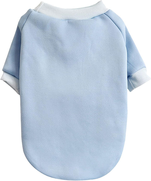 Puppy Sweater for Small Dogs Clothes Warm Winter Cat Clothe Pet Sweatshirt Knitwear Doggie Kitten Clothing, Light Blue, X-Large...