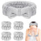 5Pcs Face Wash Headband and Wristband Set for Women,Spa Skin Care Headband for Washing Face, Hair Band and Wrist Towels Water Guards for Washing F...