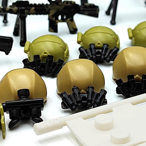 WW2 Weapon Sets Military Accessories Kits Building Block Toys Include Camouflage Gun Parts for Corps Equipment Compatiable with Mini Figure Brick ...