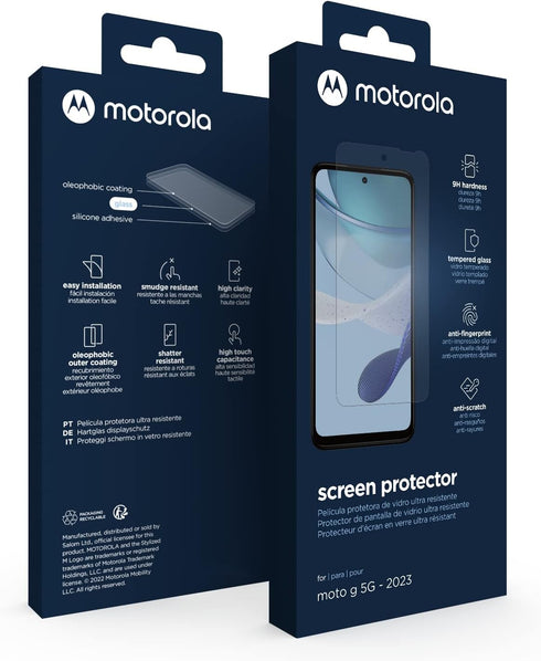 Motorola Essentials Moto G 5G (2023) Screen Protector- Strong 9H Tempered Glass, Anti Fingerprints, Anti Scratch, Anti Smudge......