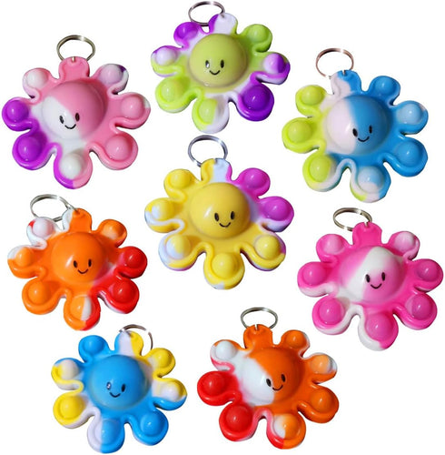 12 Packs Bulk octopus Fidget Bubble Mini Pop Keychain Fidget for Teens and Kids,Birthday Party Favors Supplies Summer Student Prizes Gifts...