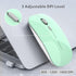 Uciefy Q5 Slim Rechargeable Wireless Mouse, 2.4G Portable Optical Silent Ultra Thin Wireless Computer Mouse with USB Receiver and Type C Adapter, ...