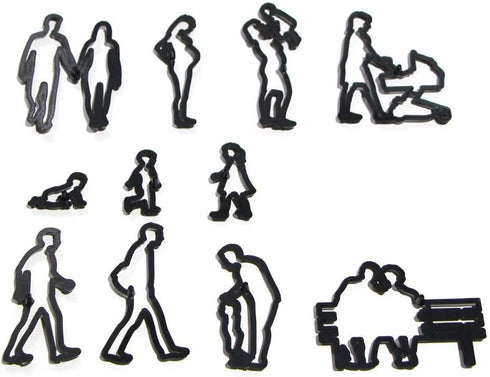 Family Fondant Cutters, Airlxf 11 PCS Wedding Cookie Cutter Set for Anniversary/Bridal/Engagement Cake Decorating Sugarcraft Cutting Tool (Family ...