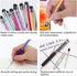 8Pcs Crystal Diamond Stylus Pens, FHDUSRYO 2 in 1 Black Ink Capacitive Ballpoint Pens with 8 Replacement Refills, Bling Rhinestones Retractable To...