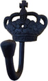 (1) 4.25" - Imperial Crown - BB-249 - Coat Hook - for Coats, Bags, Hand Towel etc - Black Wrought Iron Finish...