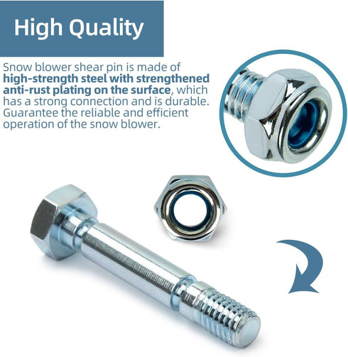 Snow Blower Shear Pins 303160355P / 303160355 Replacement Parts for PowerSmart Snow Blower (Pack of 4)...