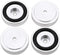 4Pcs Anti Vibration Amplifier Feet, 4010mm Aluminium Alloy Universal Copper Speaker Spikes Pads Base Pad Isolation Sand Blasting Amplifier Pads Fe...