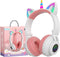 Unicorn Kids Headphones for Girls,Unicorn Bluetooth Headphones Foldable for Girls Toddlers Tablet/pad/Amazon fire,Light Up Kids Wireless Headphone...