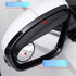 2 PCS Car Rearview Blind Spot Mirror Rain Eyebrow Integrated, 2-in-1 Carbon Fiber Rain Eyebrow Reflective Protection Shield, Adjustable Expanded V...