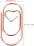 100 Pcs Rose Gold Love Heart Shaped Paper Clips, 0.78inch Cute Mini Paperclips for Office School Home Desk Organizers Clips, Clamps and Rings...