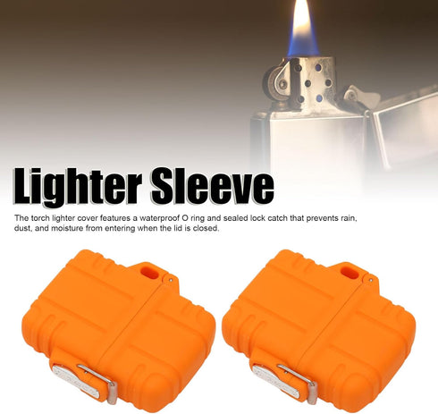 Lighter Case, Lighter Holder, Torch Lighter Cover Portable Plastic IP56 Waterproof Sealed Lighter Case for Camping Travel Survival Hiking or other...