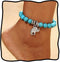 Boho Turquoise Anklets Summer Beach Elephant Ankle Bracelet for Women...