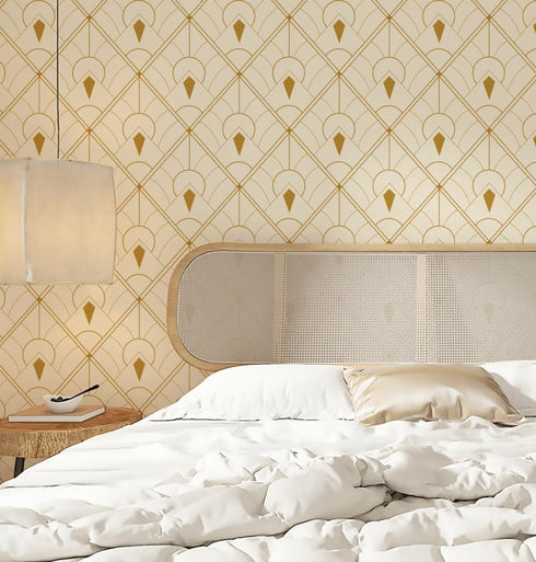 Dimoon 78.7"x17.3" Geometric Peel and Stick Wallpaper Beige Brown Contact Paper Geometrical Rhombus Thicken Waterproof Morden Self Adhesive Square...