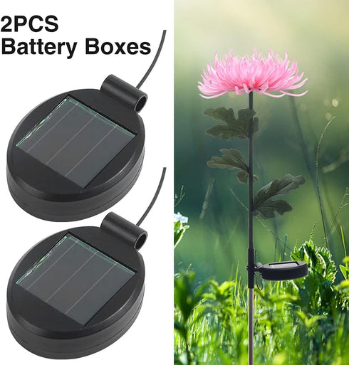 2 Pack Solar Light Replacement Top Part Panel for Outdoor Hanging Lanterns - Solar Lantern Lamp Led Replacement Top Battery Box for Garden Patio W...