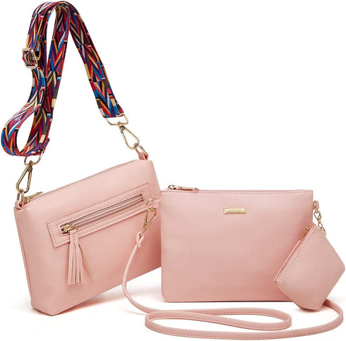 Makes Small Crossbody Bags for Women Gifts Shoulder Purses Vegan Leather Handbags with adjustable 2 Guitar Wide Straps...