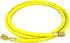 Refrigeration Hose - 60" (150cm) - Working Pressure: 800 PSI -1/4" Female Flare Brass Knurled Fittings with PTFE Gasket Seats - 45° Angle Connecto...
